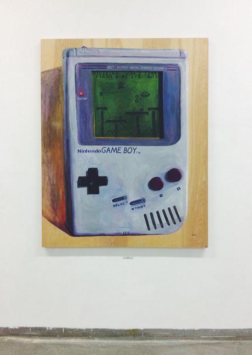 That moment when your childhood toys hang painted in a gallery